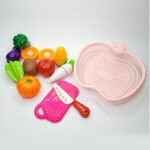 ست اسباب بازی آشپزخانه مدل برش میوه و سبزیجات کد Pnk12 مجموعه 12 عددی - Image 3