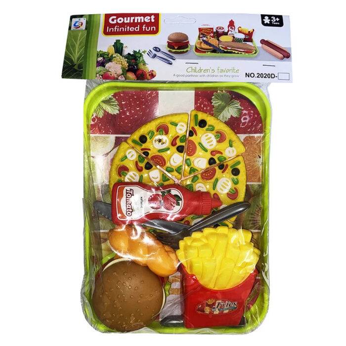 8000090.jpg ست اسباب بازی مدل سینی فست فود طرح پیتزا برشی کد 2020D - Image 1