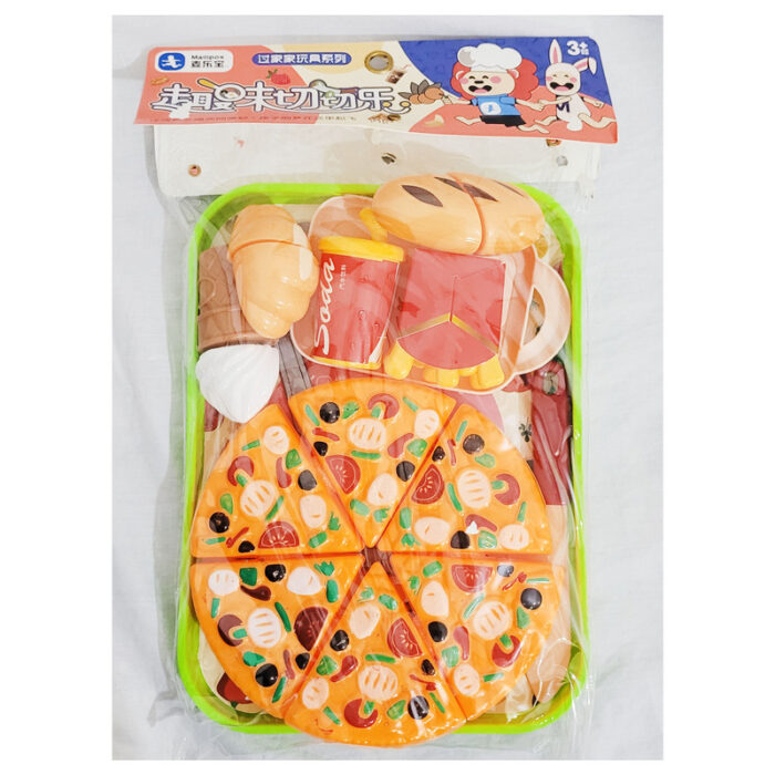 ست اسباب بازی فست فود مدل پیتزا کد 8002010 مجموعه 16 عددی - Image 5