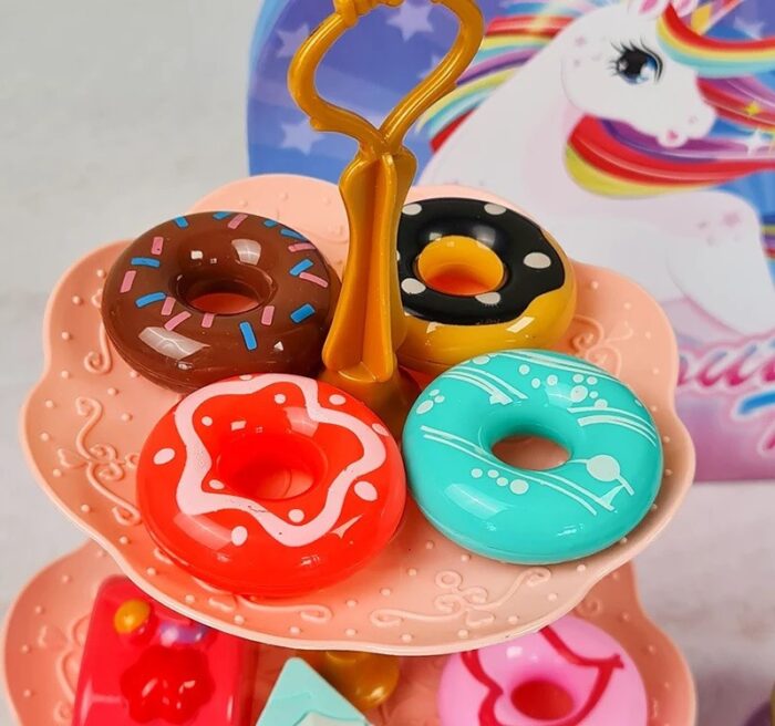 ست اسباب بازی آشپزخانه مدل فلزی طرح شیرینی خوری یوینیکورن کد 203 - Image 10