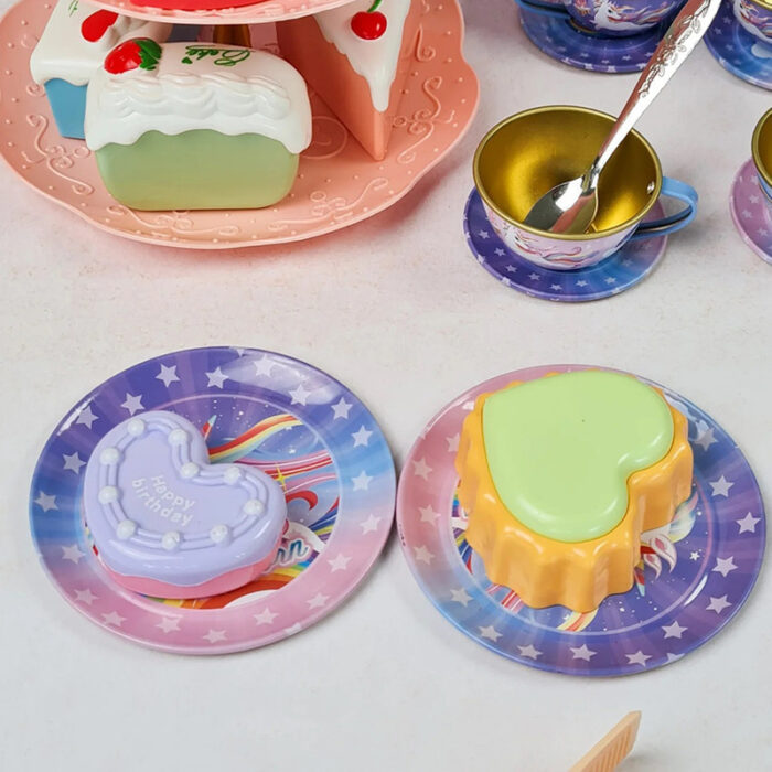 ست اسباب بازی آشپزخانه مدل فلزی طرح شیرینی خوری یوینیکورن کد 203 - Image 17