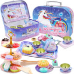 ست اسباب بازی آشپزخانه مدل فلزی طرح شیرینی خوری یوینیکورن کد 203