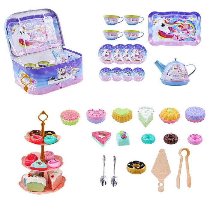 ست اسباب بازی آشپزخانه مدل فلزی طرح شیرینی خوری یوینیکورن کد 203 - Image 6