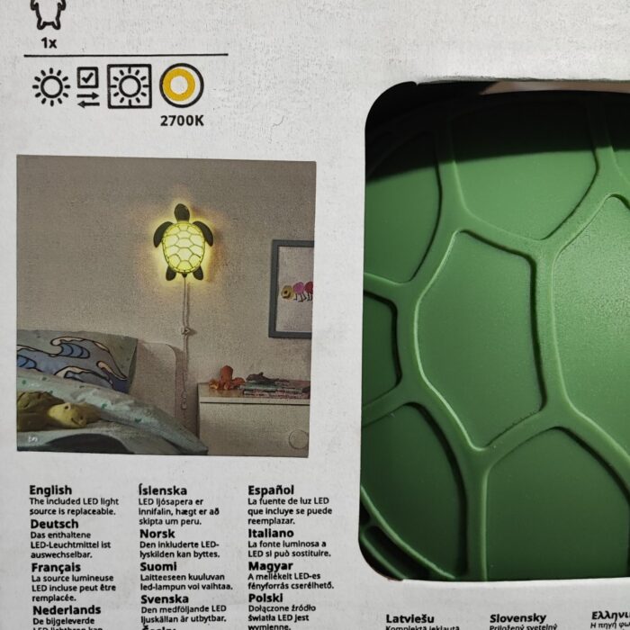 چراغ خواب دیواری ایکیا BLAVINGAD لاک پشتی - Image 5