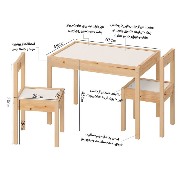 ست میز و صندلی کودک ایکیا مدل LÄTT - Image 8