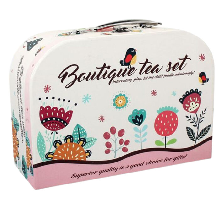 ست چای خوری فلزی کیفی رنگ صورتی کرم - Image 7