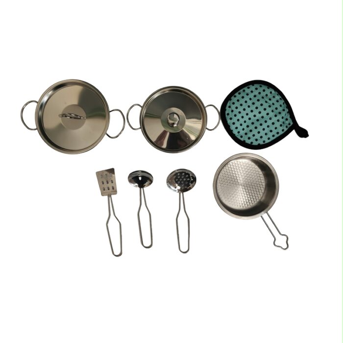 ست اسباب بازی ظروف استیل آشپزخانه مدل KITCHEN COOK - Image 4